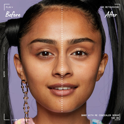 NYX PROFESSIONAL MAKEUP Bare With Me Concealer Serum, Concealer Makeup For Up To 24Hr Hydration - Beige