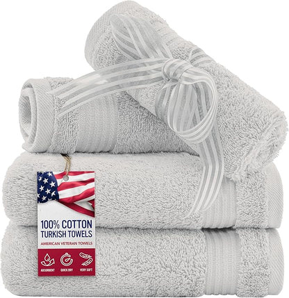American Veteran Towel, 100% Cotton Turkish Washcloths