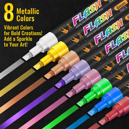 SFAIH Liquid Chalk Markers [1-Second Wet Wipe] No Residue - 6mm 30 Colors [Neon+Pastel+Metallic] Zero Dust Chalkboard Markers for Chalkboard Calendar, Glass, Window, Menus, Labels, Signs, Bistro
