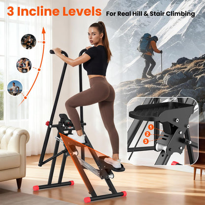RELIFE REBUILD YOUR LIFE Stair Stepper for Home Exercise,New Version Stair Climber with Adjustable Resistance, Vertical Climber Cardio Exercise Machine for Full Body Workout, Extended Step Range
