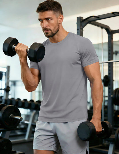 Tee Shirts Mens Short Sleeve T Shirts Quick Dry Lightweight Rash Guard Summer Shirt UPF 50+ Sun Shirts