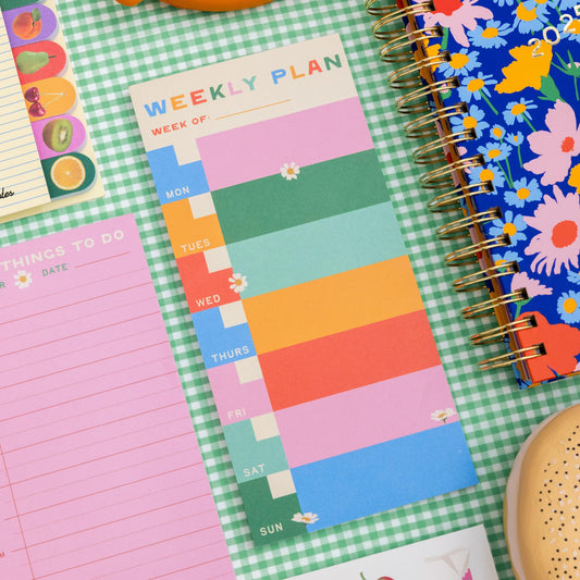 ban.do Weekly Planner Notepad, Desk Planner/Schedule Pads with 60 Sheets Each, Undated Weekly Desktop Calendar/Agenda (I've Got Things to Do)