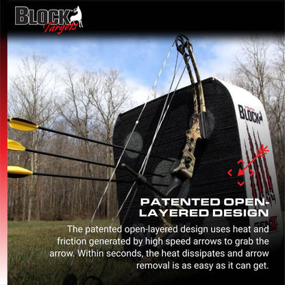 Field Logic Block GenZ XL 20” Youth Archery Arrow Target, Black and White