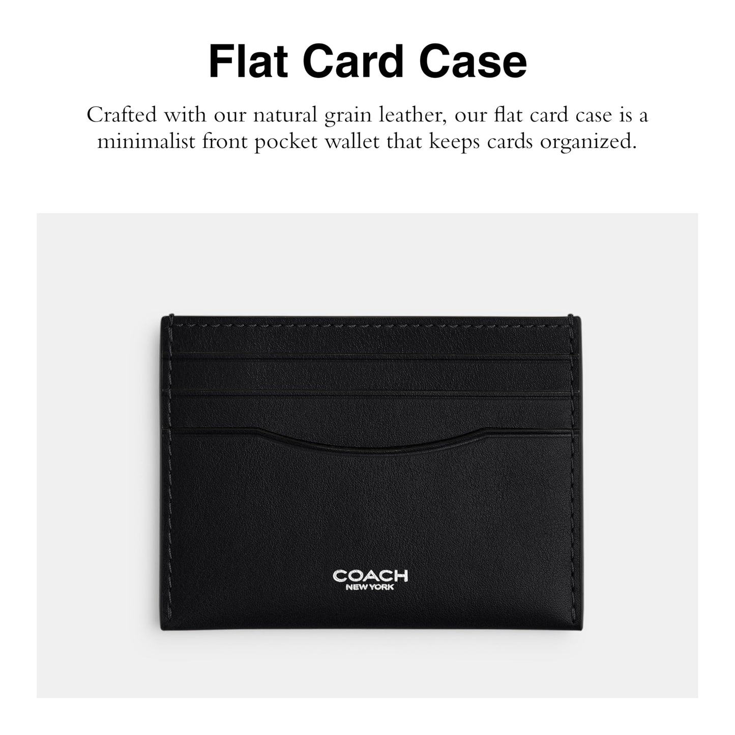 Coach Mens, Card Case, Black, One Size