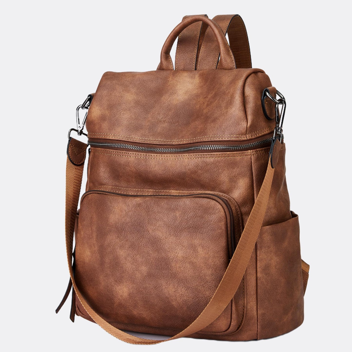 Botimmy Anti-Theft Backpack Purse for Women, Convertible 3-in-1 Vegan Leather Backpack with Hidden Zipper, Adjustable Shoulder & Crossbody Bag for Travel and Daily Commute