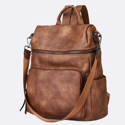 Botimmy Anti-Theft Backpack Purse for Women, Convertible 3-in-1 Vegan Leather Backpack with Hidden Zipper, Adjustable Shoulder & Crossbody Bag for Travel and Daily Commute