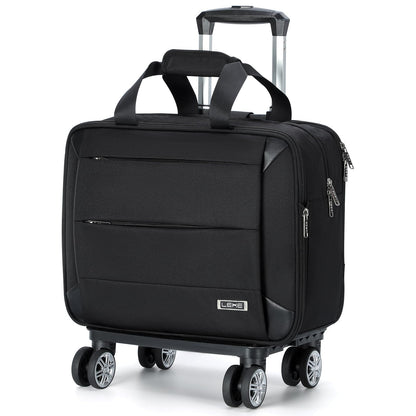 Lekebobor Rolling Laptop Bag - Rolling Laptop Briefcase on Wheels for Women/Men Fits Up to 15.6Inch Rolling computer Bags Water Resistant for Travel Work and Business (Blue)