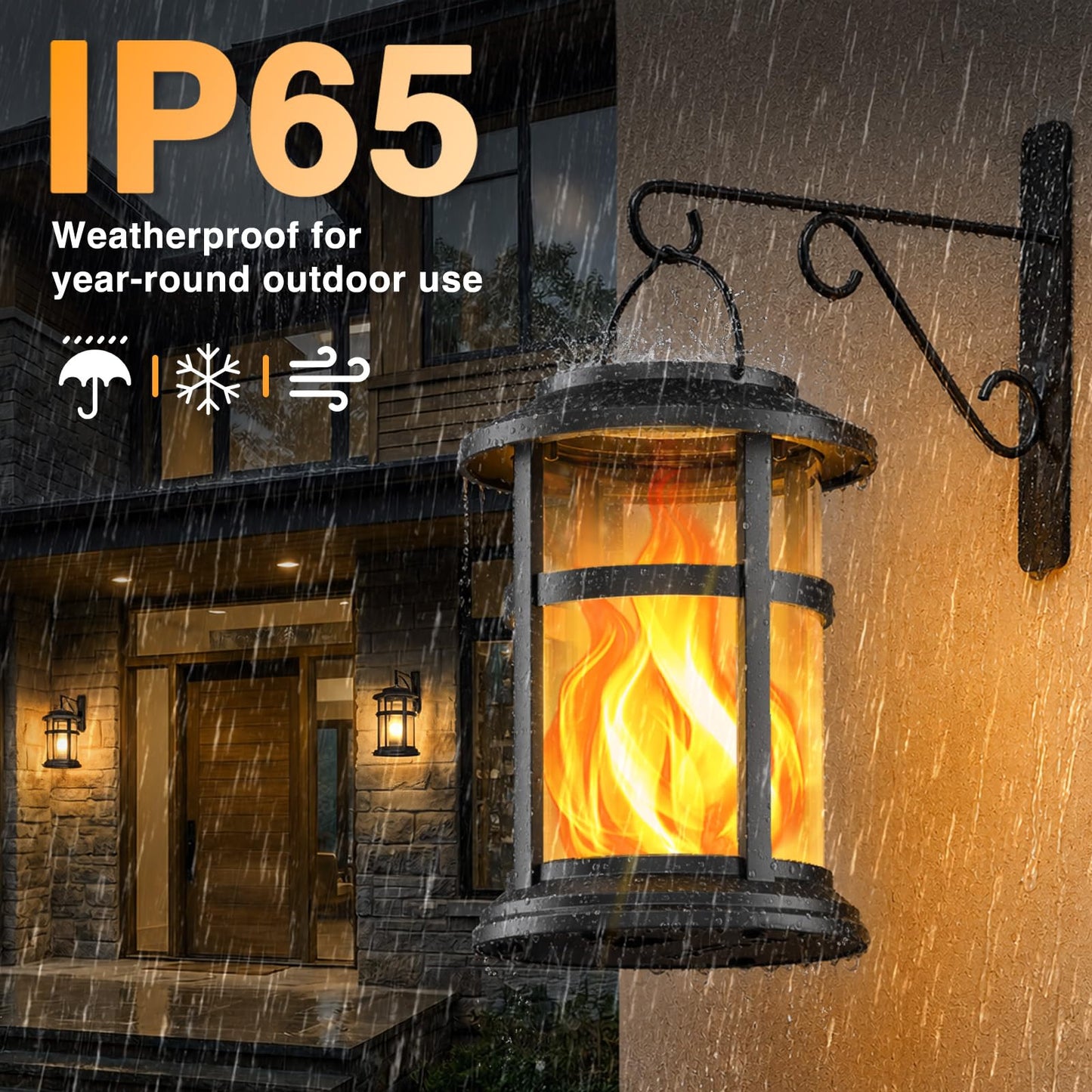 Otdair 6 Pack Solar Lanterns Outdoor Waterproof, Upgraded Flickering Flame Hanging Solar Lights for Outside, Solar Powered Lantern for Patio Yard Garden Porch Decor, Gift for Mom Housewarming