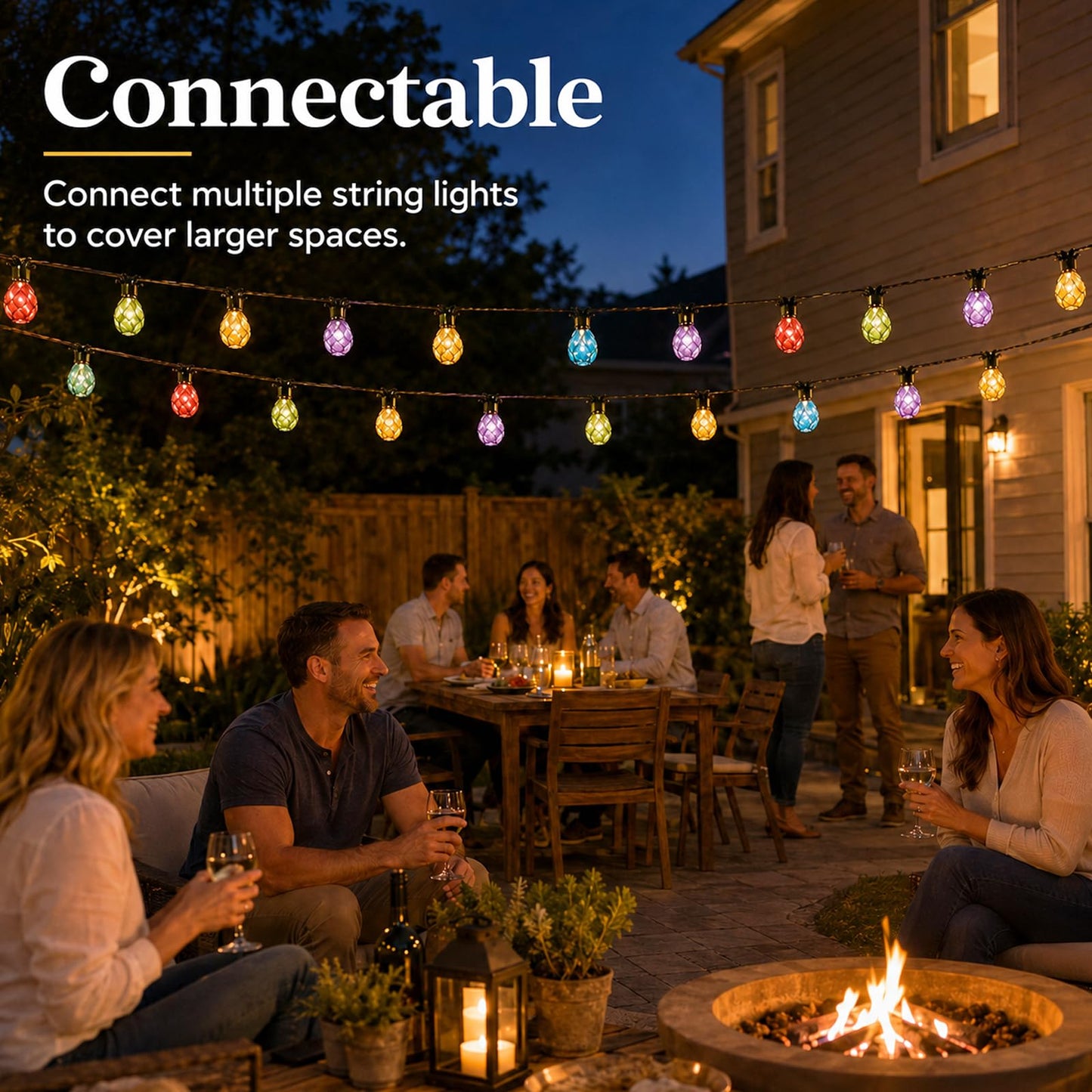 Vigdur Pineapple String Lights - Outdoor Patio Lights Plug in with 10 Pineapple Bulbs Connectable, Indoor String Light for Bedroom Bistro Tiki Decor(10FT
