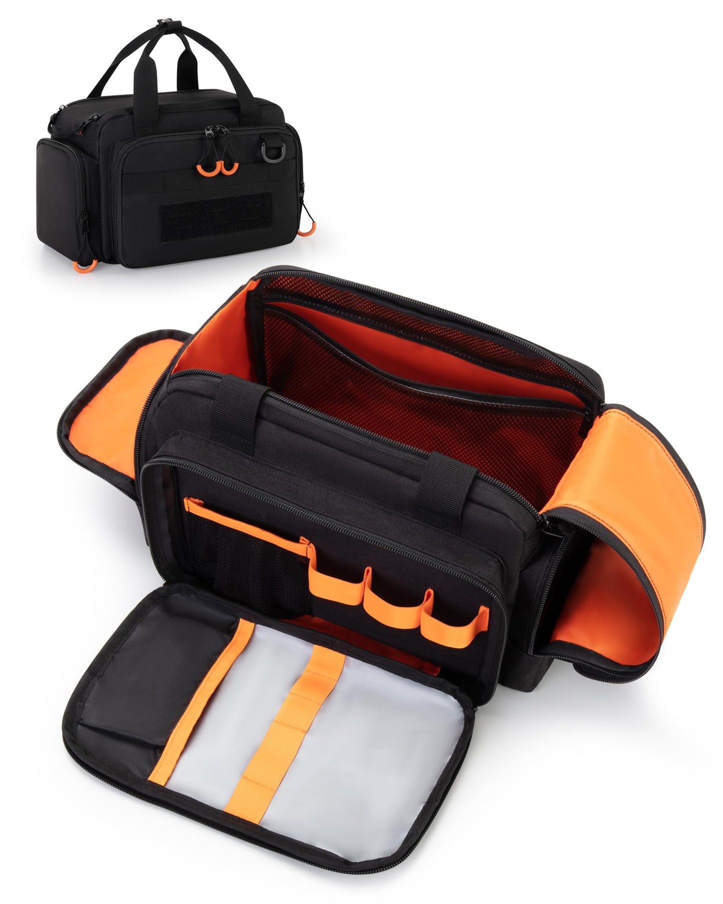 Prokva Tactical Travel Toiletry Bag for Men, Extra Large Dopp Kit Organizer with Dual Way Zippers, Travel Hygiene Bag for Shaving Grooming Bathroom Essentials, Black (Empty Bag)