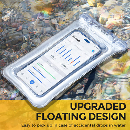 ProCase [Floatable] 2 Pack Floating Waterproof Phone Pouch Up to 7", IPX8 Underwater Phone Case Dry Bag for iPhone 16 15 14 13 12 11 Pro Max Xs Max XR X 8 7 Plus SE/Galaxy S24 S23 S22 -Clear