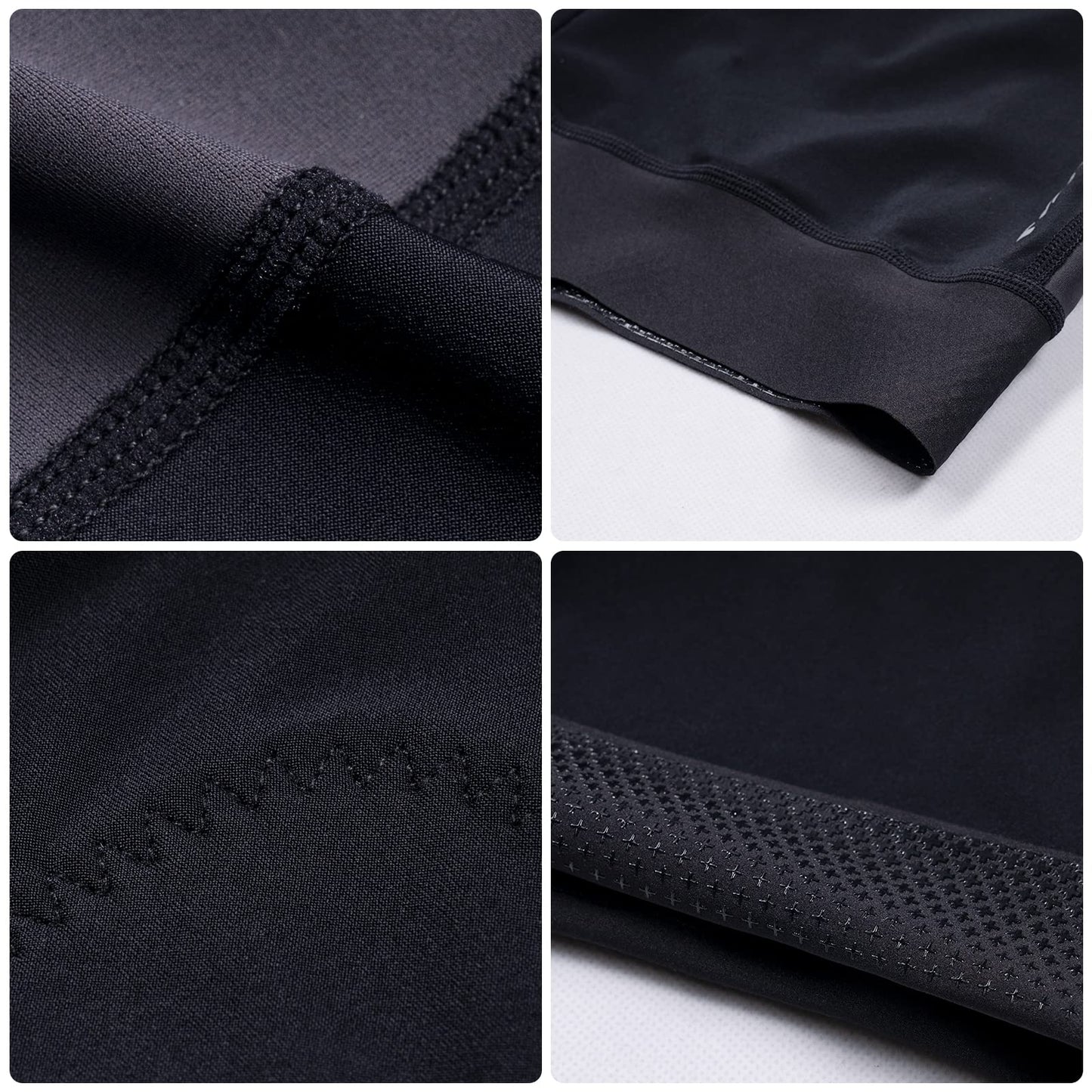 MY KILOMETRE Mens Triathlon Shorts with Adjustable Drawstring Easy Reach Leg Pockets Chamois for Long-Distance Tri Race (Pure-Black X-Large)