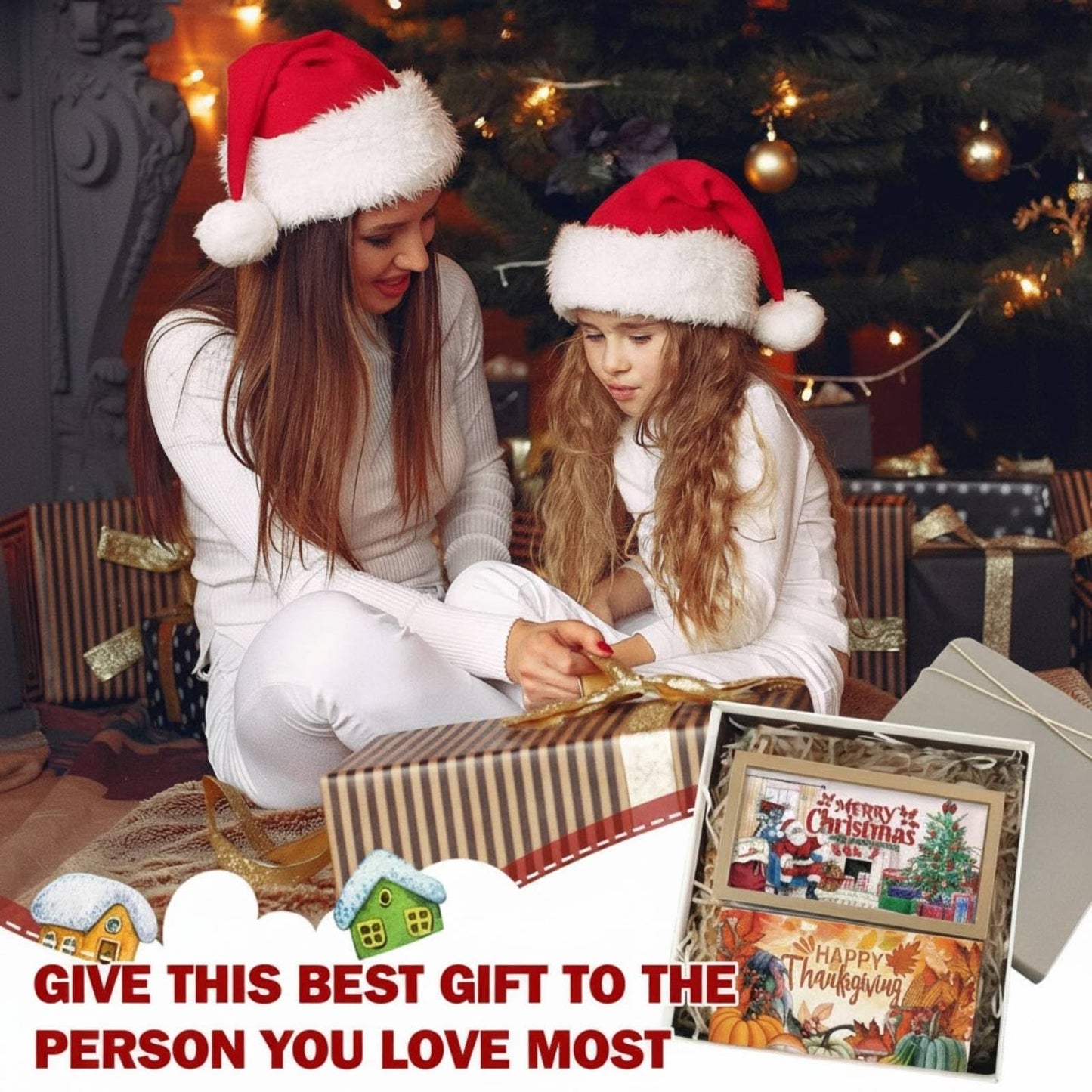 RattanView 25 Pcs 9.7 x 4.8" Interchangeable Seasonal Decor Holiday Sign Wooden Desk Table Decor Interchangeable Welcome Sign with Wooden Frame Wreaths for 4th of July Office Home Rustic Tiered Tray