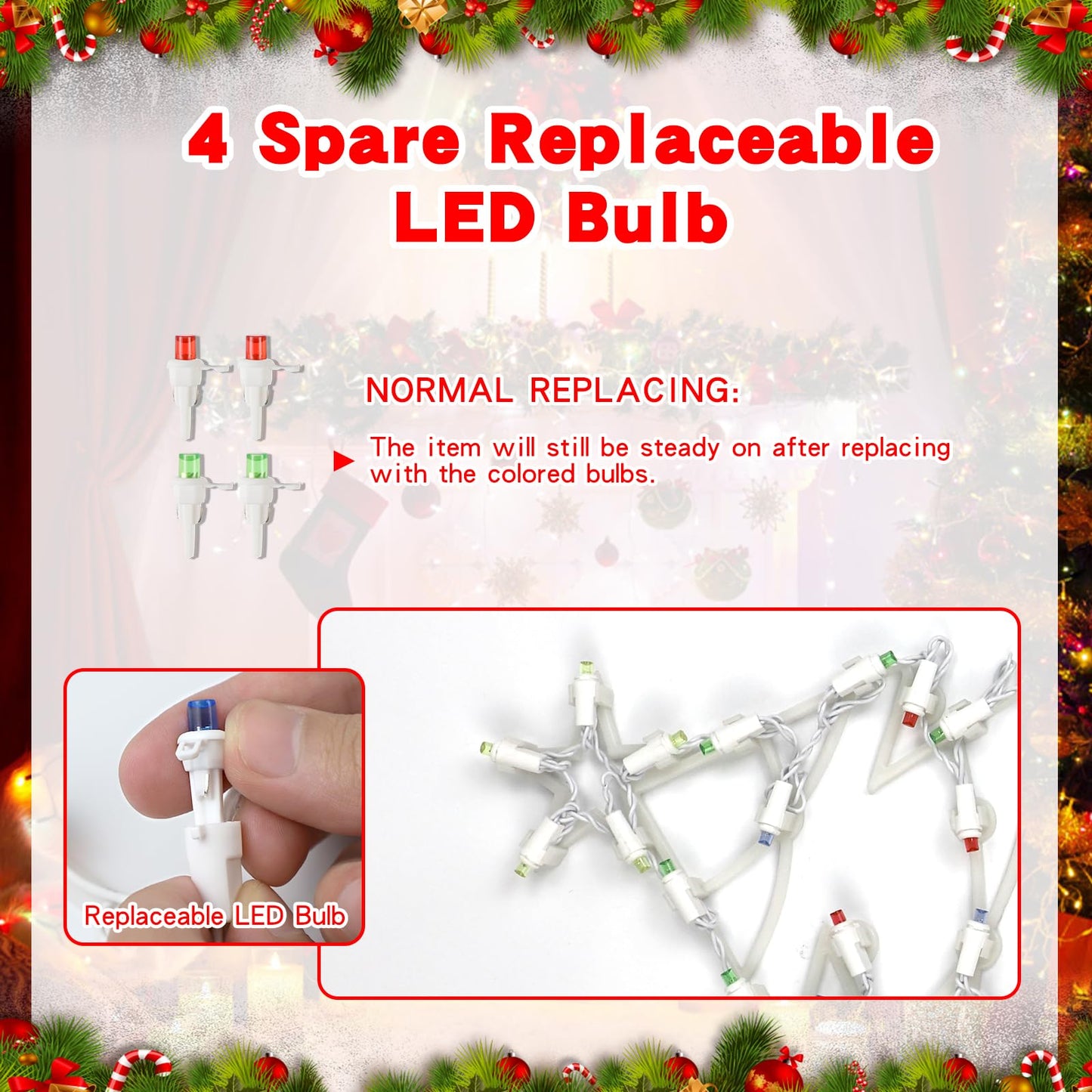 16" Christmas Window Silhouette LED Lights Decorations with Battery Powered, Pack of 2 Sign Lighted Wreath and angel Christmas Window Lights for Indoor Wall Door Glass Decor, window hanging lights
