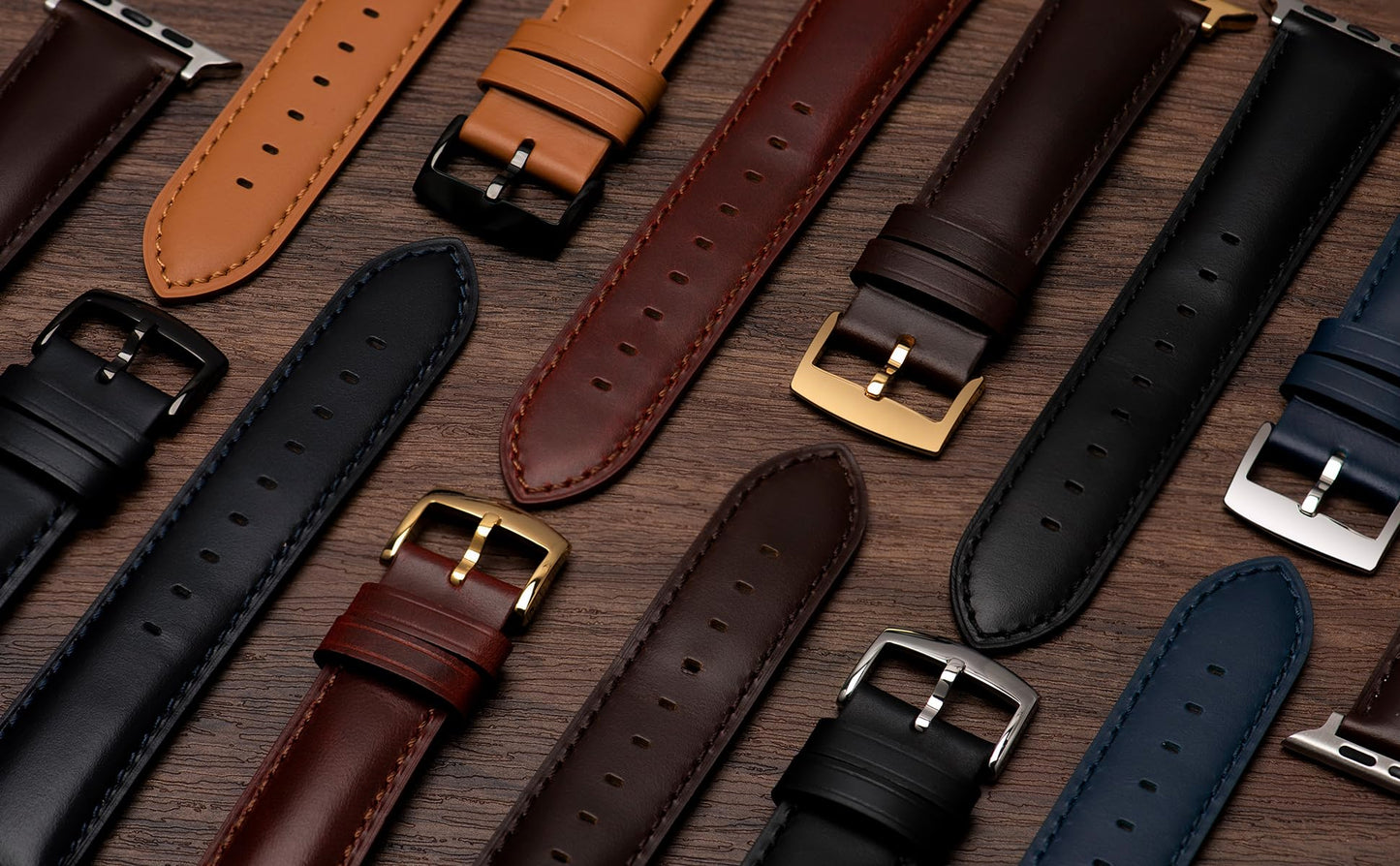 CORROPELLE Leather Watch Bands Compatible with Apple Watch 49mm 46mm 45mm 44mm 42mm, Top Grain Genuine Leather Straps Replacement Band for iWatch Series 11 10 9 8 7 6 5 4 3 2 1 SE3/2/1 Ultra3/2/1