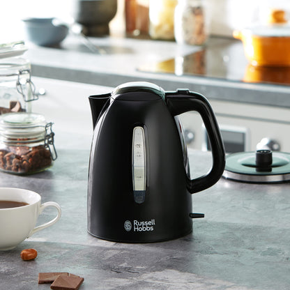 Russell Hobbs Textures+ Kettle [1.7 L, 2400 W, Blue LED Lighting] (Quick Boil Function, Removable Limescale Filter, Illuminated Water Level Indicator, Automatic Lid Opening) Tea Maker 22591-70