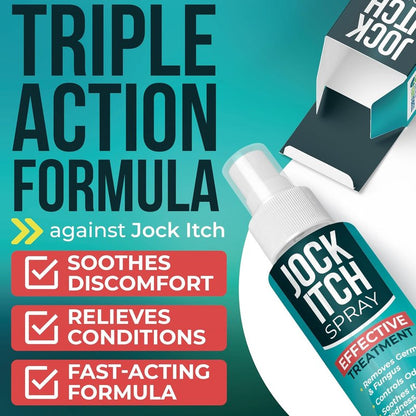 Jock Itch Spray - Antifungal Relief for Itchy Skin | Fast Absorption & Deep Penetration | Soothes Groin & Inner Thighs