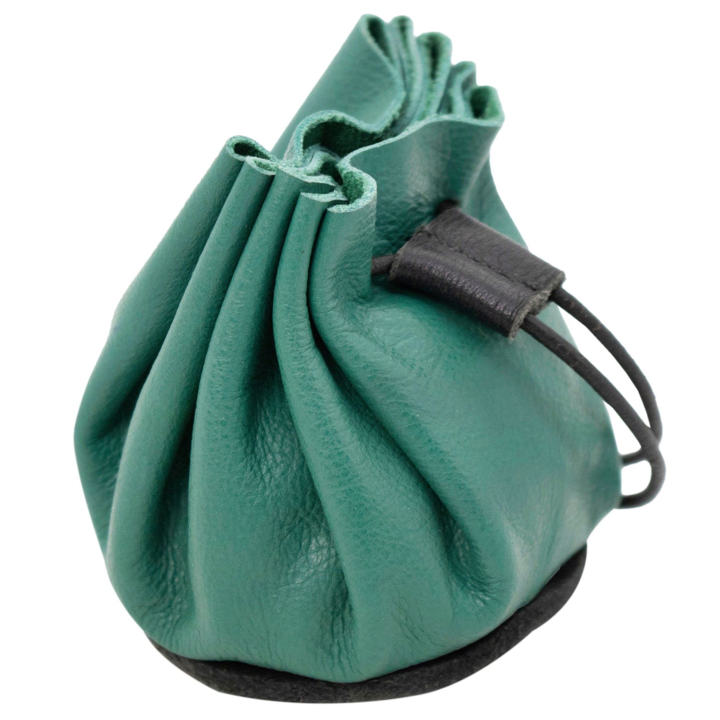 Medieval Drawstring Waist Pouch Viking Leather Pouch with 100% Suede Renaissance Cosplay Accessory for Medieval Events, LARP, SCA, Reenactment, Renfair - Green