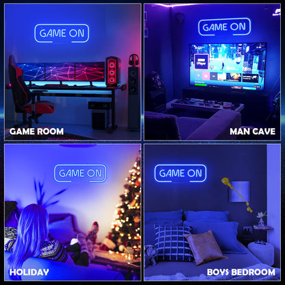 Kavaas Gamer Neon Sign, Game Controller LED Sign for Gaming Room Decor - Game Neon Sign for Teen Boy Room Decor - Best Gamer Gifts for Boys, Kids