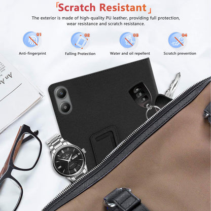 Case Cover for Blackview LIKN 2, KONXISA Tablet Case with Magnetic Adsorption, PU Leather Folding Protective Cover with Pen Holder, Protection Tablet Sleeve, Black