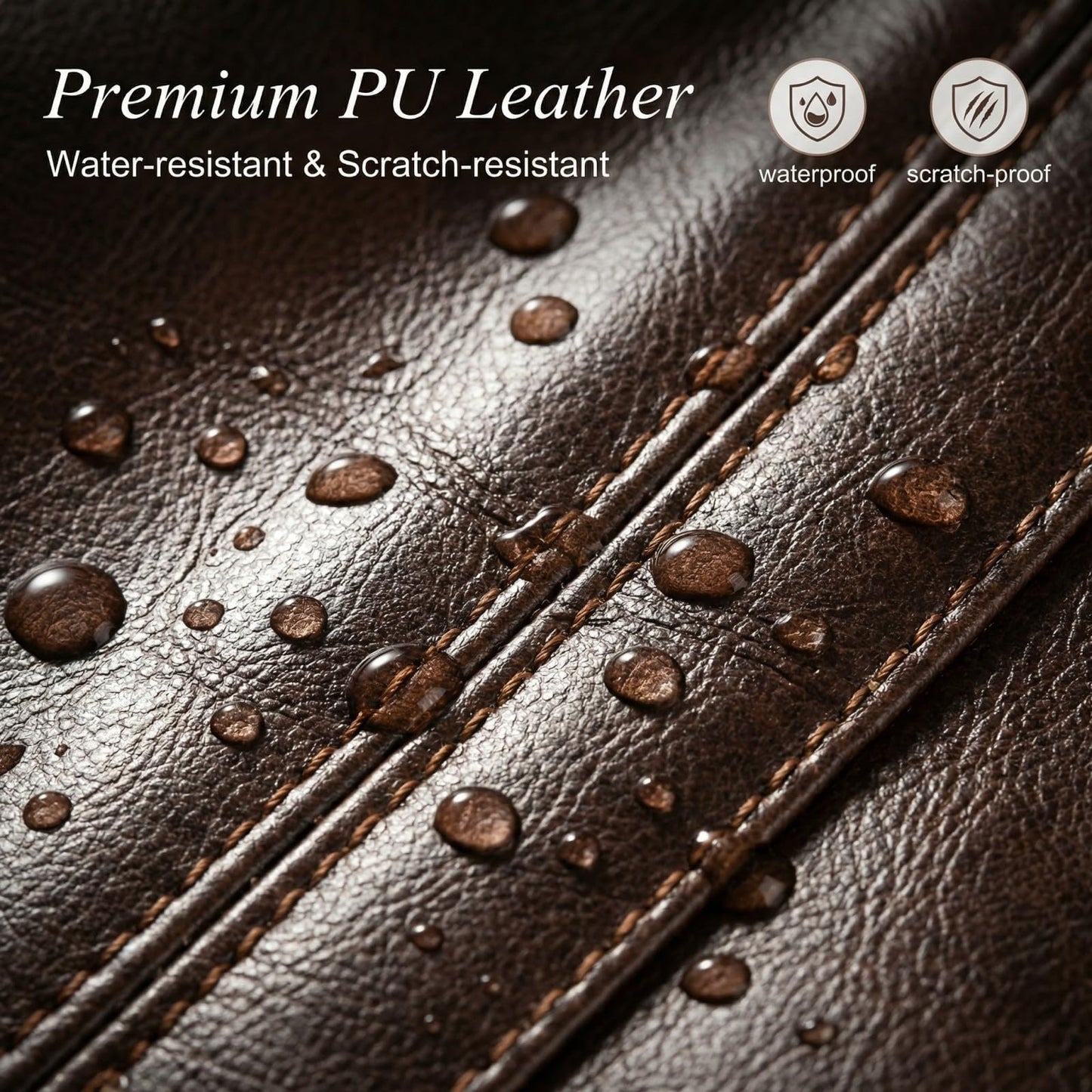 SHENGLAICAI 15.7 Inch Leather briefcases Laptop Messenger Bags for Men Best Office Shoulder Satchel Laptop Bag (Coffee)