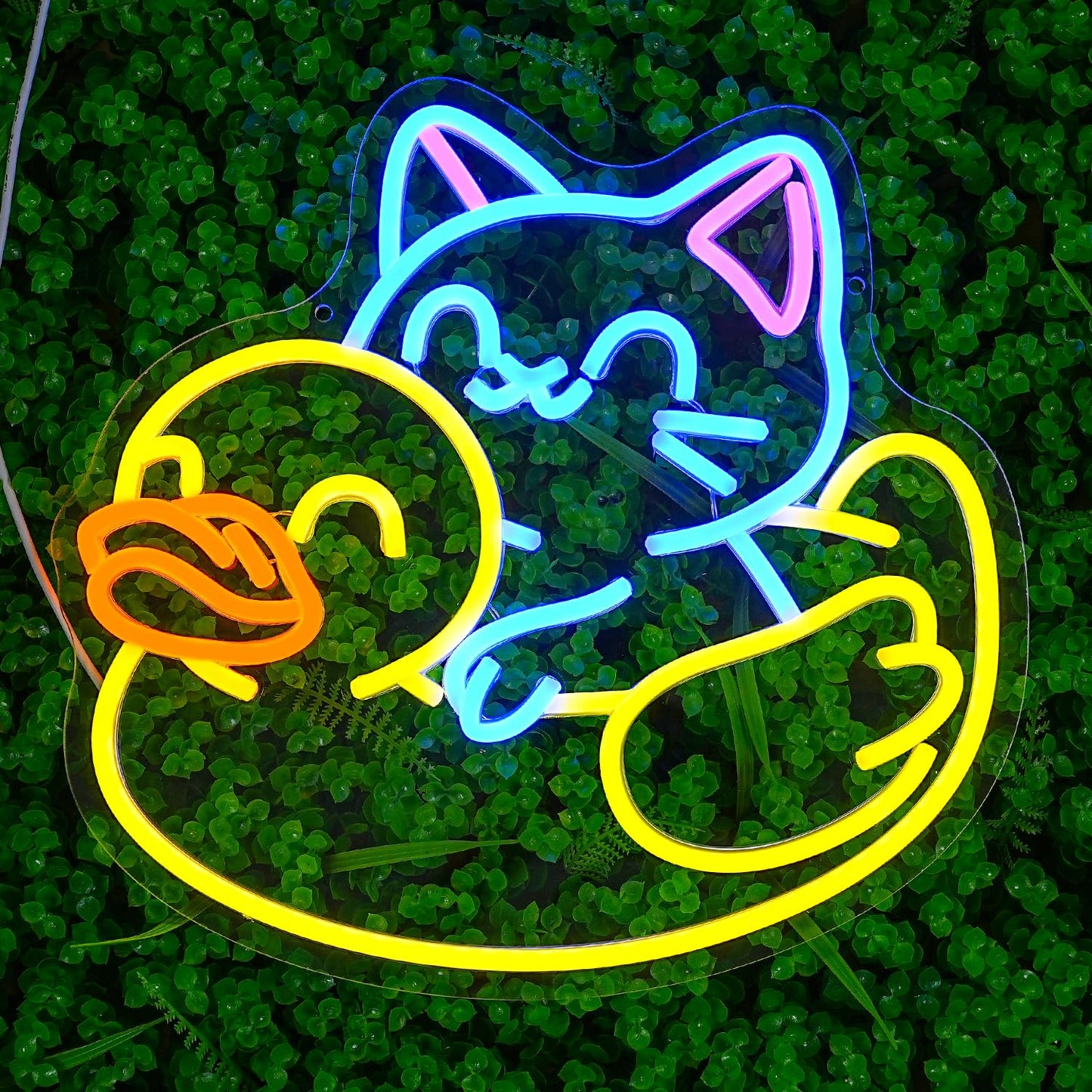 LULANMP Cat Neon Sign for Wall Decor Duck Neon Light Animal LED Neon Sign USB Powered LED Neon Light for Bedroom Zoo Pet Shop Cat House Decoration(13.5"*12.9")