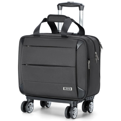 Lekebobor Rolling Laptop Bag - Rolling Laptop Briefcase on Wheels for Women/Men Fits Up to 15.6Inch Rolling computer Bags Water Resistant for Travel Work and Business (Blue)