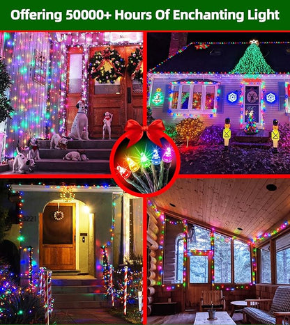 750 LED 240FT Christmas Lights Outdoor,12 Lighting Modes Christmas String Lights with Timer, Dimmable Multicolor LED StringLights Waterproof for Yard Tree Wedding Party Holiday Multicolor