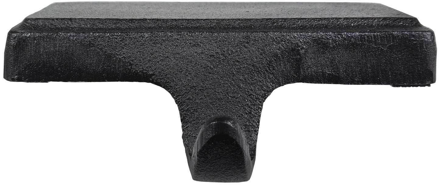Lulu Decor Black Christmas Stocking Holders for Mantle set of 2 - Heavy Cast Iron Weighted Strong & Sturdy - Low Profile Flat Base Stocking Hooks, Simple Design for Mantle Decor Weighs 1 lb 10 oz each