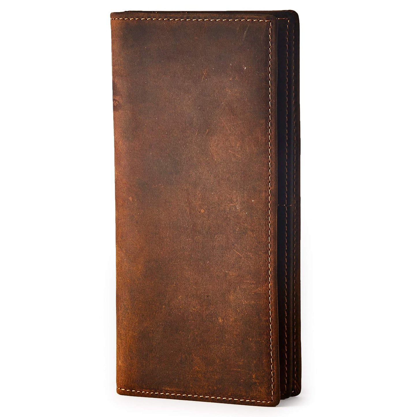 Plinvo Vintage Genuine Leather Wallet for Men, Bifold Slim Design with RFID Blocking and Gift Box (Brown-1)