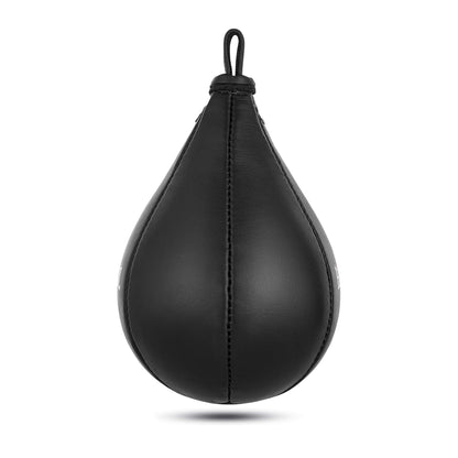 Hunter Leather Speed Bag for Boxing, Premium Cowhide Punching Speed Bag with Swivel, Lightweight Bladder for Fast Rebounds & Reflex Training