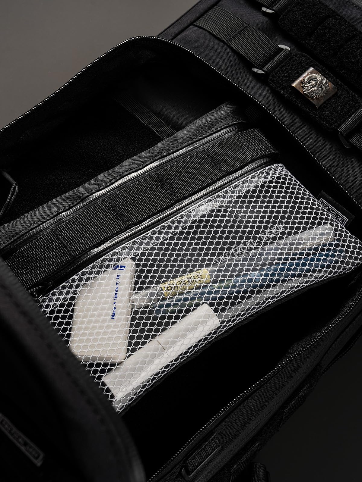 TACTICAL_GEEK Storage A16 EDC Pouch, Waterproof Nylon Organizer, Multifunctional Utility Zipper Bag, Semi-Transparent Mesh Pouch for Storing Small tools, Daily Necessities