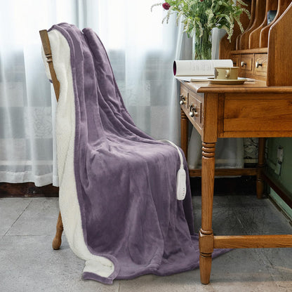 Heated Blanket Throw 50"x60", ETL & FCC Certified Electric Blanket with 3-Hour Timer Auto-Off & 5 Heating Levels, Overheat Protection, Machine Washable - Dusty Pink