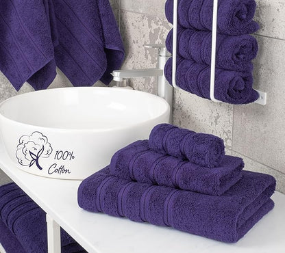 American Soft Linen Premium 3 Piece Towel Set, 1 Bath Towel 1 Hand Towel 1