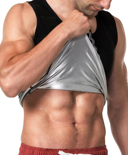 MOLLDAN Sauna Vest for Men Loss Weight Sweat Tank Top Workout Shirt Shapewear