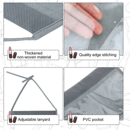 Shappy 2 Pcs Headband Organizer for Women Hanging Headband Holder with 16 Clear Pockets Headphone Storage Classroom for Cell Phones Calculator Hair Accessory(8.7 inches,Gray)