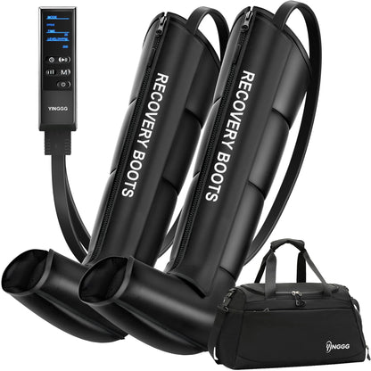 YINGGG Air Leg Massager with Compression: Professional Full Compression Boots with Adjustable 9 Intensities, Leg Massager for Circulation and Fatigue Relief for Post-Workout(Medium)