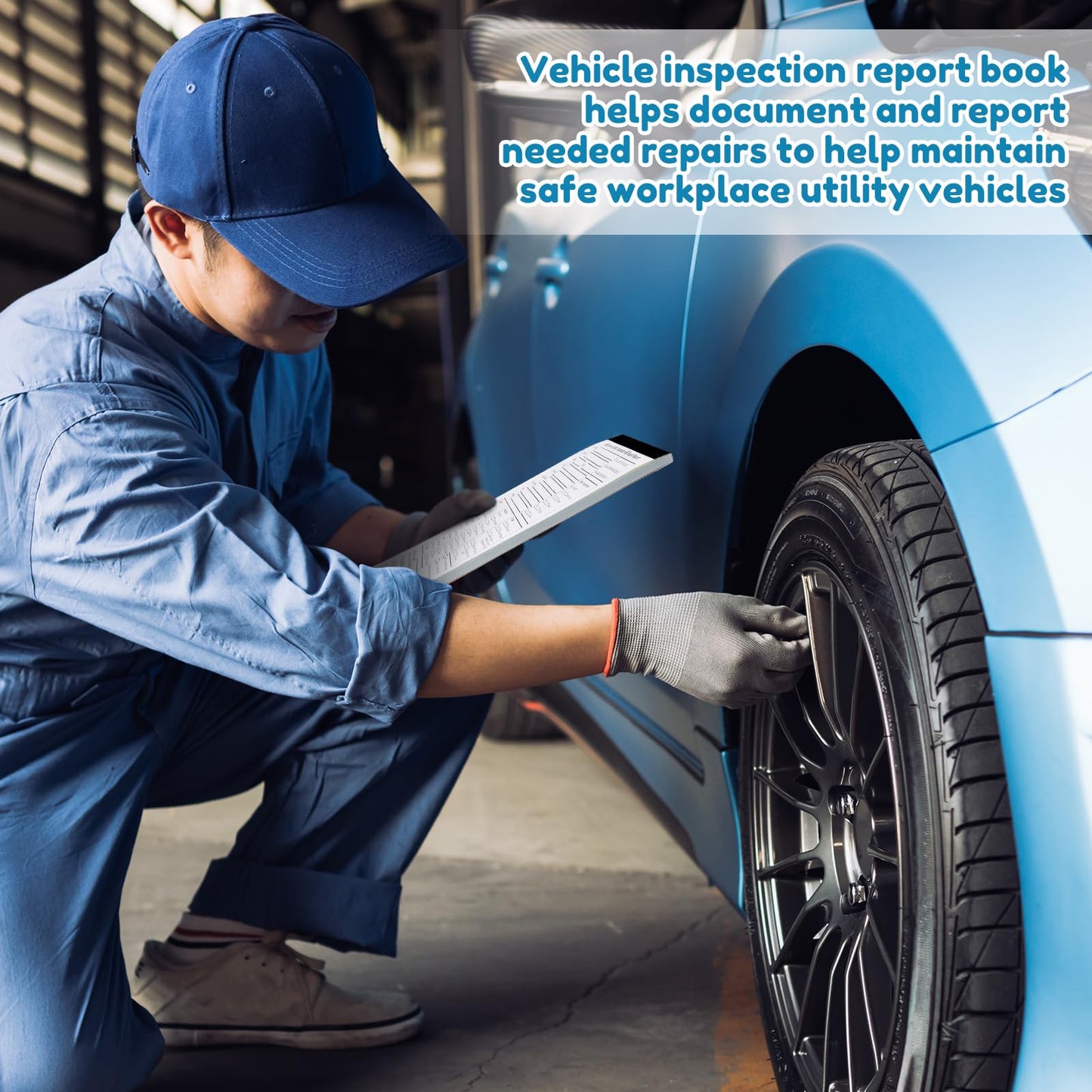 Humyoun 10 Pack 5.5" x 8.5" Equipment Safety Inspection Report Detailed Driver's Vehicle Inspection Report Book Daily Pre Trip 2-ply, Carbonless, 31 Sets of Forms Per Book