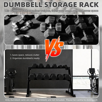 BalanceFrom Dumbbell Rack Multifunctional Weight Stand for Home Gym, 2 Tier Weight Rack