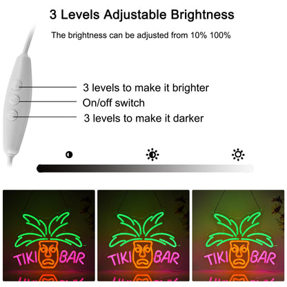 Its 5 00 O'clock Some Where Neon Sign for Wall Décor Dimmable LED Man Cave Bar Beer Garage Neon Light USB Powered Neon Art Signs Decor