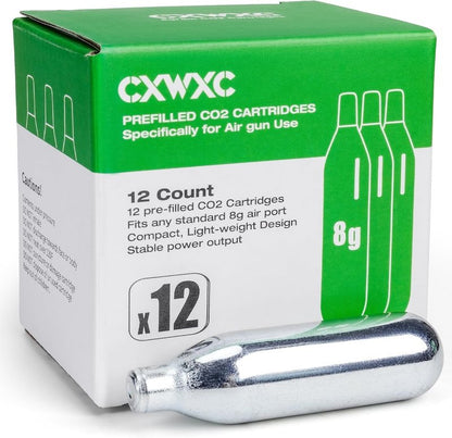 CO2 Cartridges for Paintball - 8g, 12g, 88g CO2 Cylinders for Airsoft, Air Gun & Pepper Gun | Compact Design