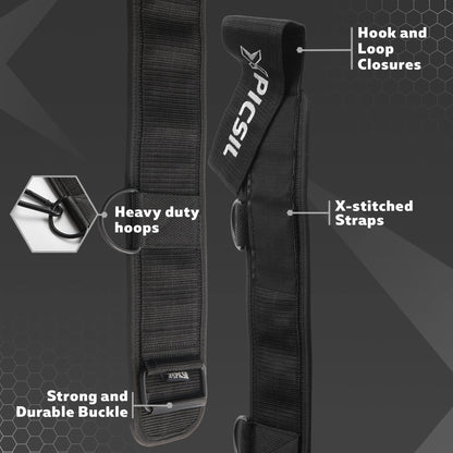 PICSIL Dip Belt, Weighted Belt, Weightlifting Belt for Training, Fitness, Gym (Large)