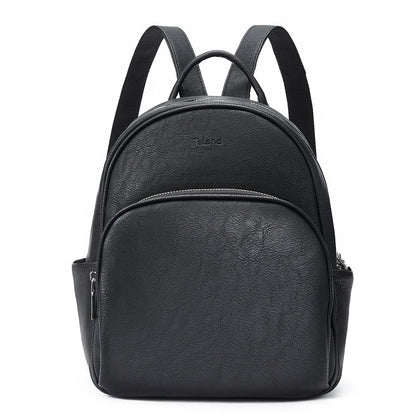 Telena Small Backpack Purse for Women Cute Mini Leather Travel Shoulder Bags Black