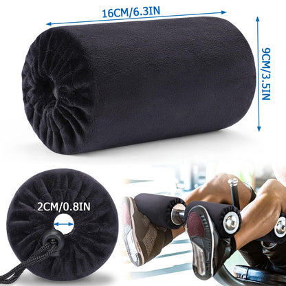 Foot Foam Pads Rollers Replacement with Luxury Plush Cover - Sweat-Wicking & Easy Clean, Cloud-Like Comfort for Home Gym Leg Extension, Weight Bench, Inversion Table - Fits 1-Inch Tube (2PCS)