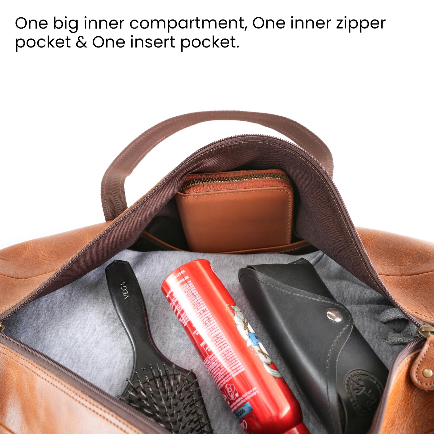 Handmade World Leather Duffle Gym Sports Bag For Men Women 'The GoalGear' Carry all Luggage Hold all Travel Overnighter Weekender Bag (With Strap)