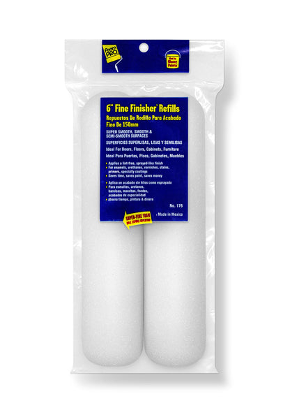 FoamPRO 163-P, 165-5 | 4” Fine Finish Foam Roller Refills (5 Pack) | Foam Paint Roller Covers | Home Painting Supplies & Paint Tools