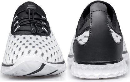 DOUSSPRT Men's Water Shoes Quick Drying Sports Aqua Shoes White Size 10