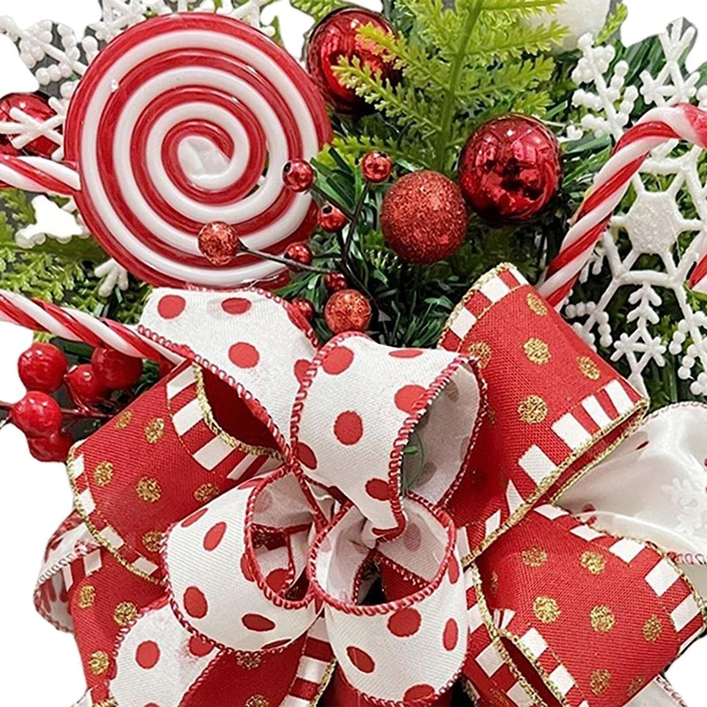 Christmas Swag Wreath Xmas Teardrop Wreath Green Leaves Wreath Wall Hanging Door Garland Front Door Wreath for Xmas Front Door Window Holiday Decor