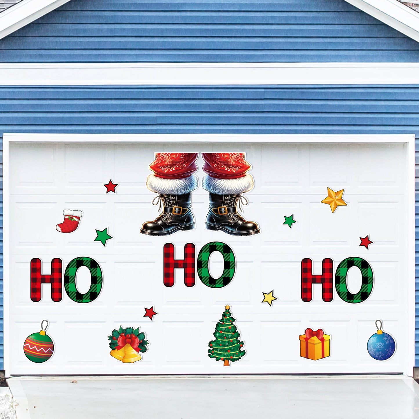 21PCS Christmas Garage Door Decorations Magnets - Santa Merry Xmas Holiday Refrigerator Fridge Kitchen Decor