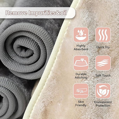 Nugilla Makeup Remover Cloths, 8 Packs Makeup Remover Towels Reusable Face Wash